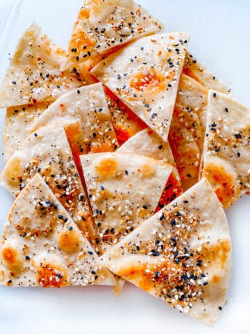 Everything bagel tortilla chips