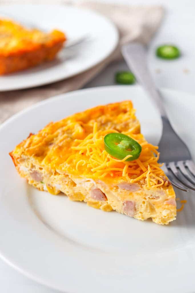 frittata, cheese frittata, breakfast frittata, jalapeño cheddar frittata, brunch