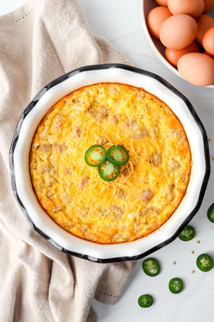 frittata, cheese frittata, breakfast frittata, jalapeño cheddar frittata, brunch